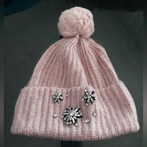 VS Embellished Knit Beanie